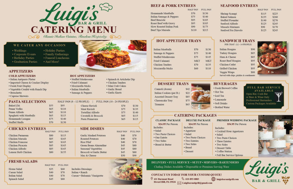 Catering Menu
